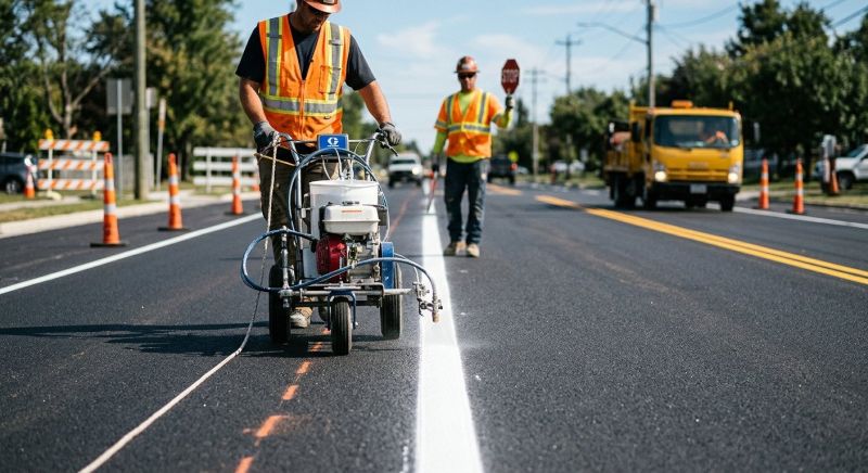 Commercial Asphalt Painting in Savannah, GA