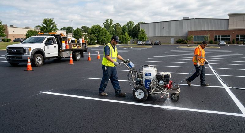 Commercial Asphalt Painting in Acworth, GA