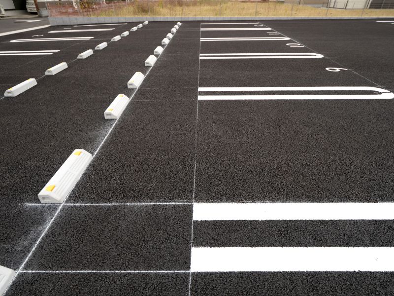 Freshly Painted Parking Spaces